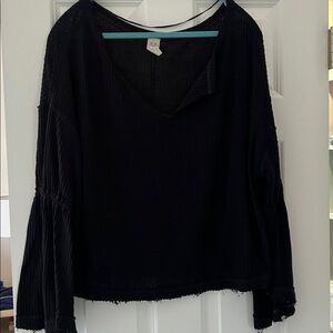 We The Free Black Textured Sweater - super cute and soft!